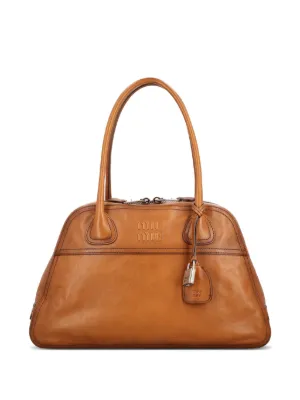 Miu Miu Vivant logo-embossed Tote Bag | Brown | FARFETCH