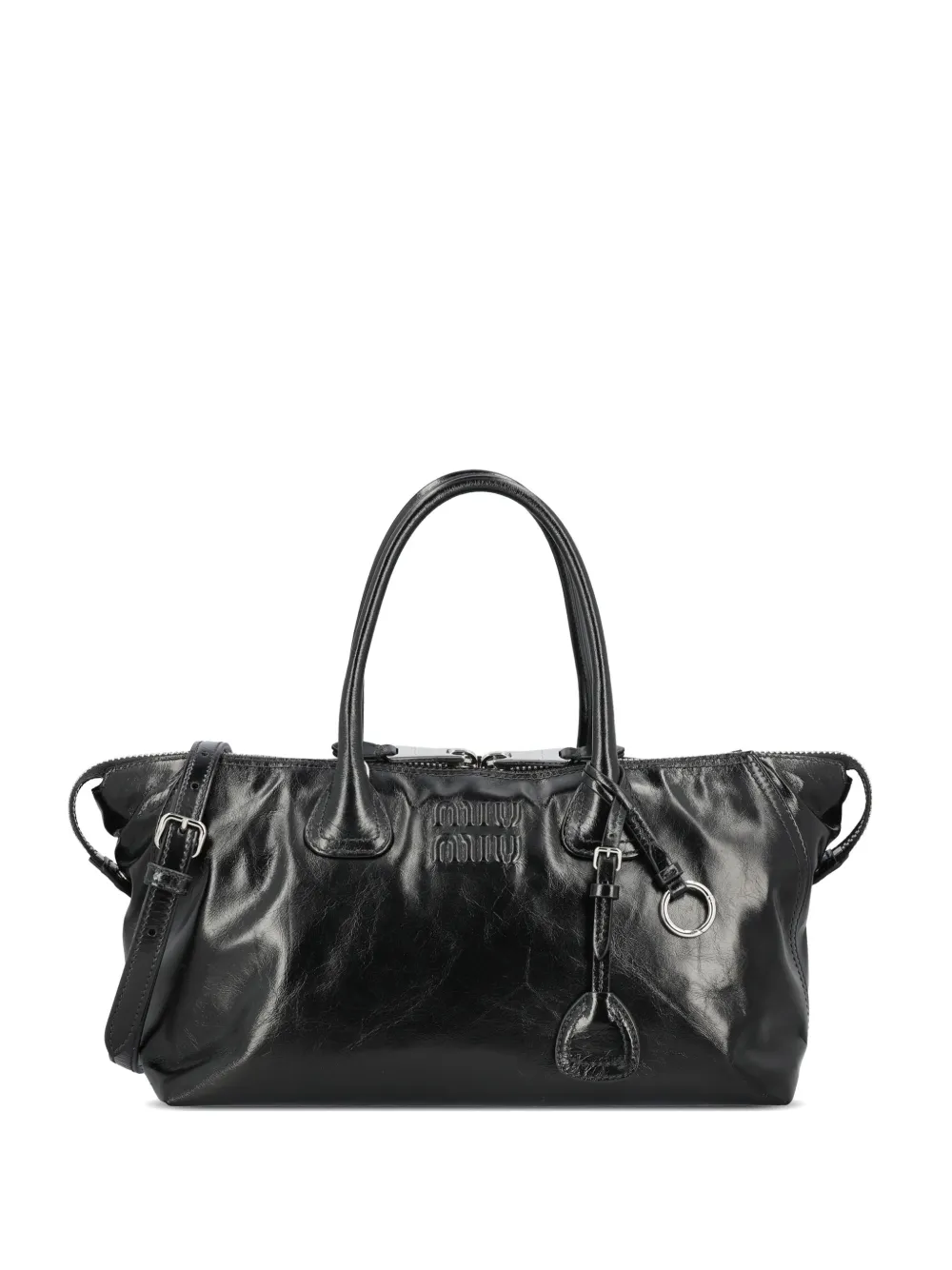 Miu Miu logo-embossed tote bag - Nero