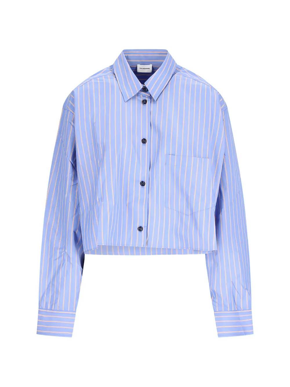 THE ANDAMANE Georgiana striped cropped shirt - Blau