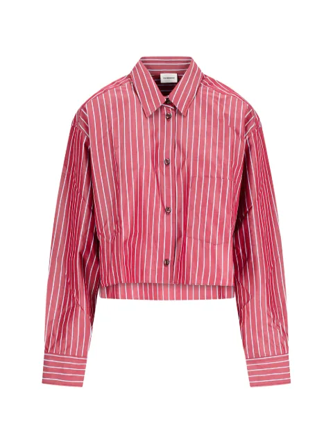 THE ANDAMANE Georgiana striped cropped shirt