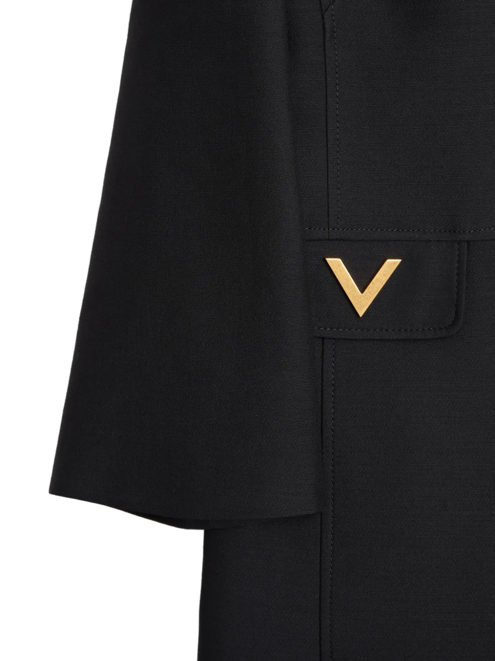 Valentino Garavani VGold Couture crêpe jurk Zwart