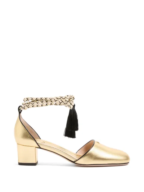 Valentino Garavani Scarpin D'Orsay Bondie de couro laminado 45 mm