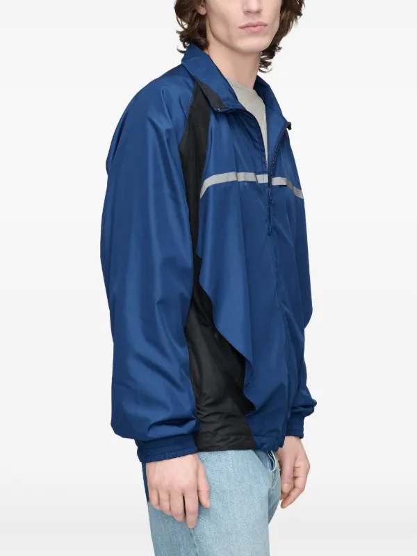 C*9様 maison margiela 22ss サテンラペルジャケット Maison Margiela Panelled raglan-sleeve Jacket | Blue | FARFETCH