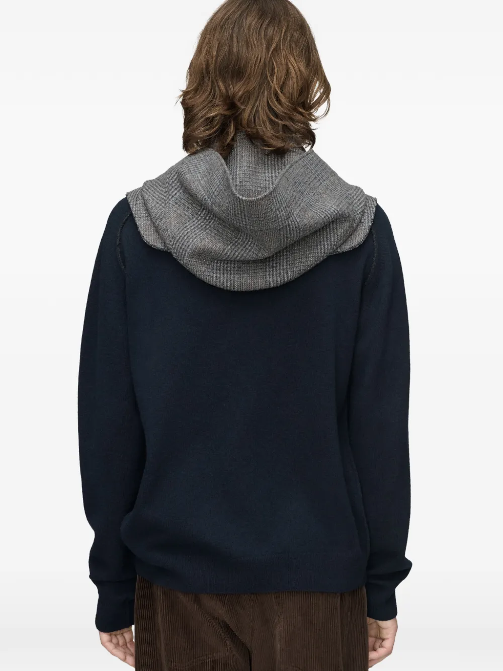 Maison Margiela Geruite wollen cropped top Grijs
