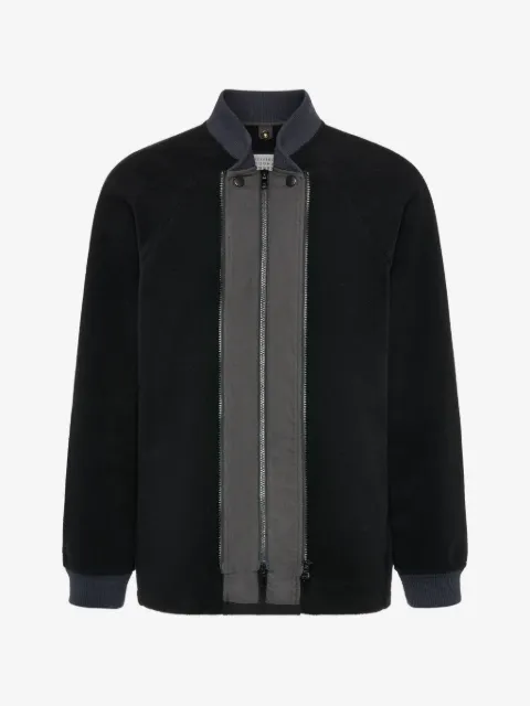Maison Margiela veste bomber à manches raglan et double fermeture zippée