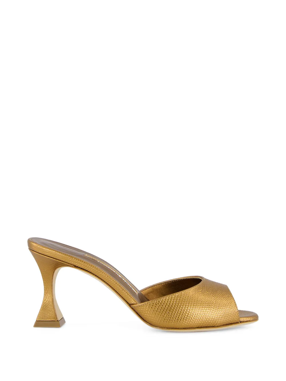 Manolo Blahnik Jadaron metallic heeled mules - Oro