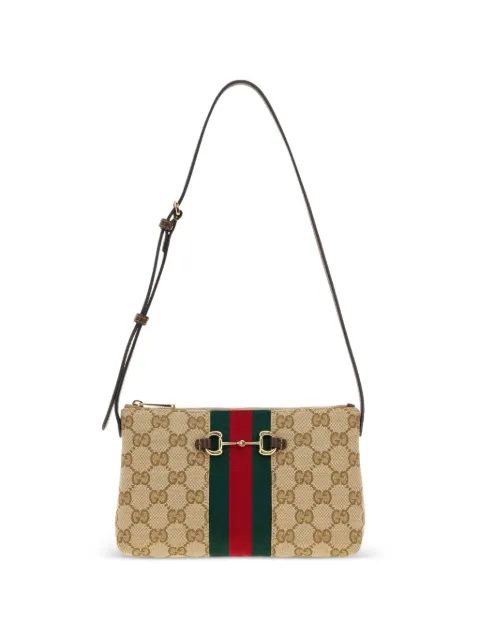 Gucci small Horsebit Web-stripe shoulder bag