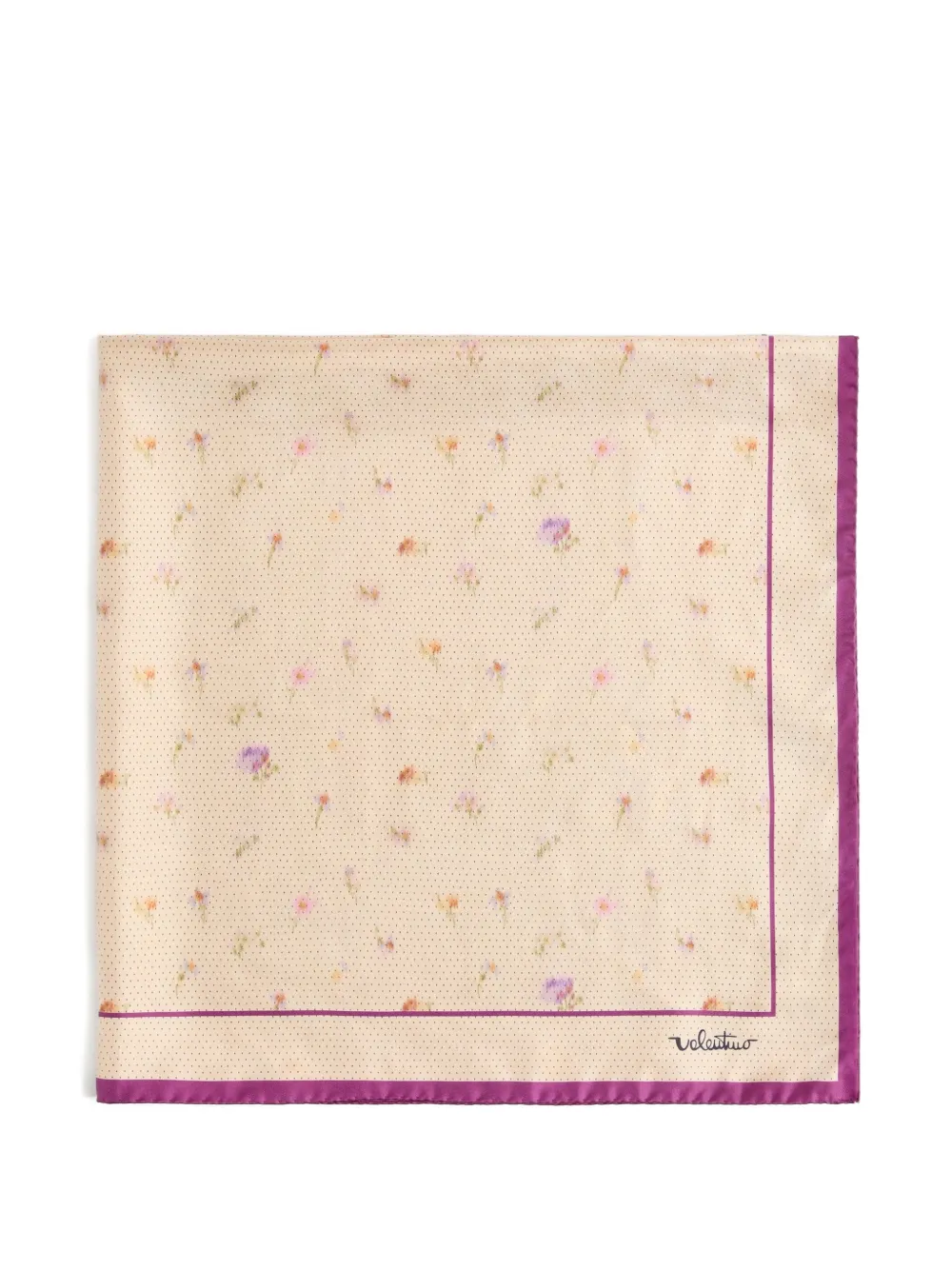 Valentino Garavani papier floral silk scarf - Nude
