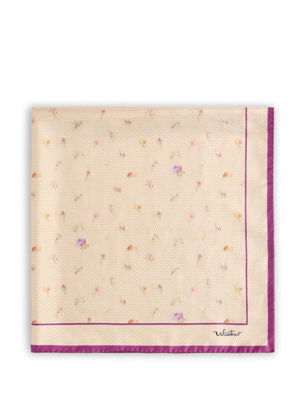 Valentino Garavani papier floral silk scarf - Nude