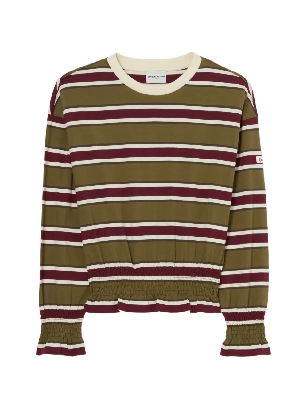 Claudie Pierlot striped smocked T-shirt