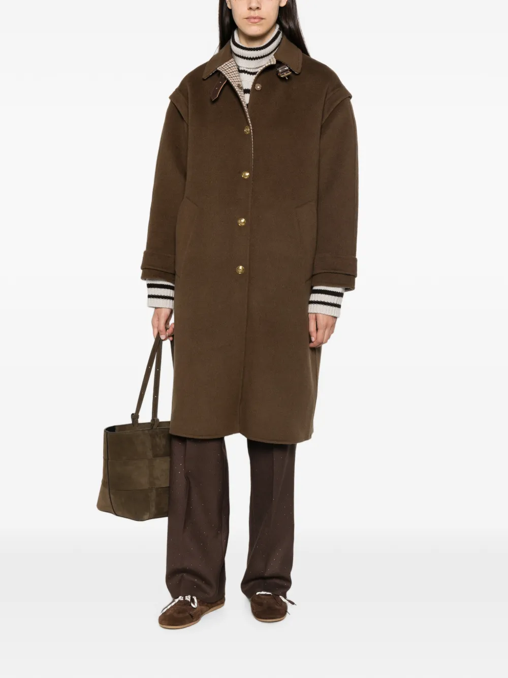 SANDRO Button-up jas Bruin