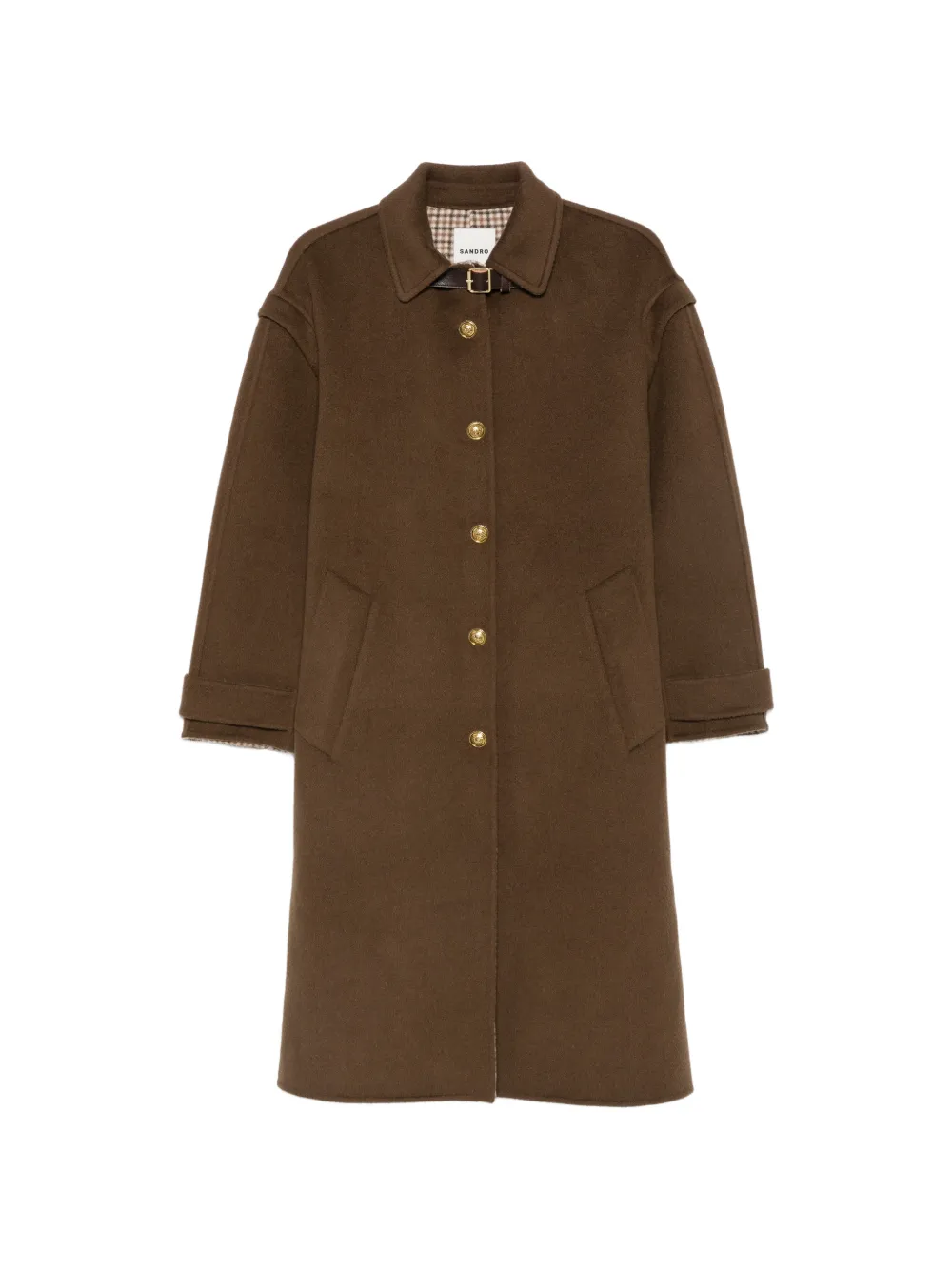 SANDRO button-up wool coat