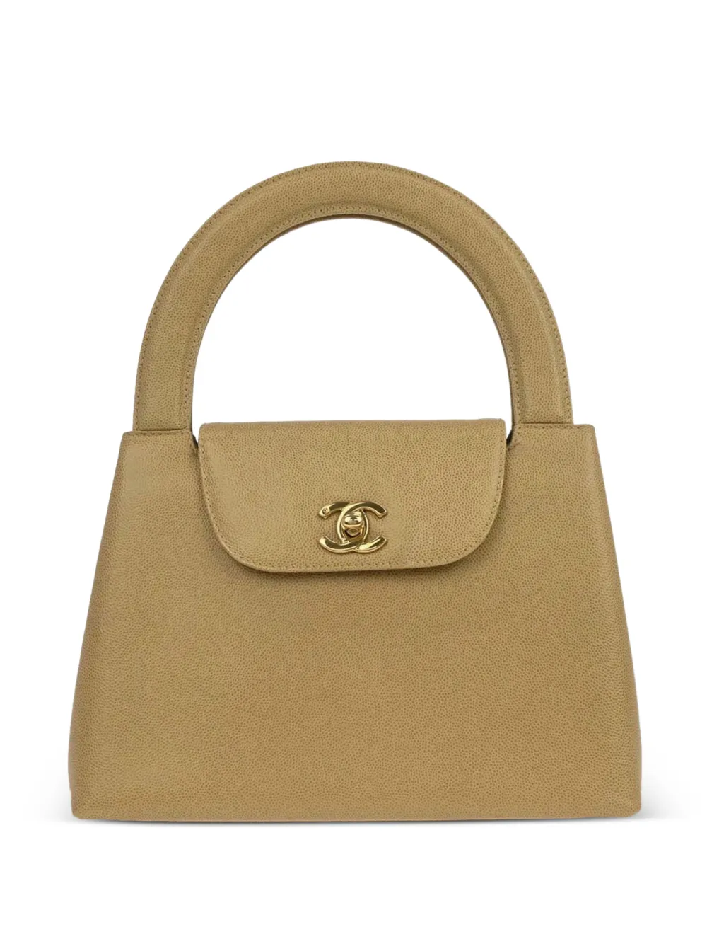 CHANEL Pre-Owned 1998 CC-logo leather tote bag - Toni neutri