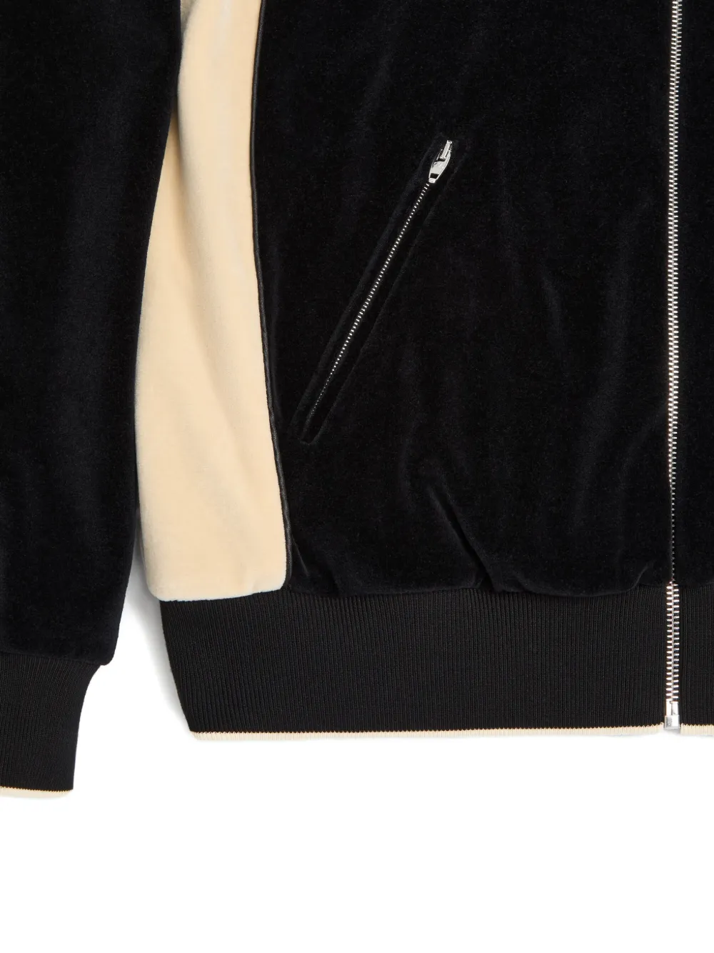 Valentino Garavani Sweater met rits en Panther-borduurwerk en pailletten Zwart