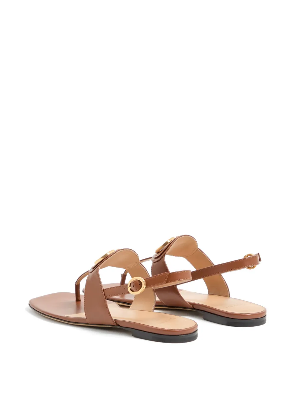 Valentino Garavani VLogo Signature kalfsleren sandalen Bruin