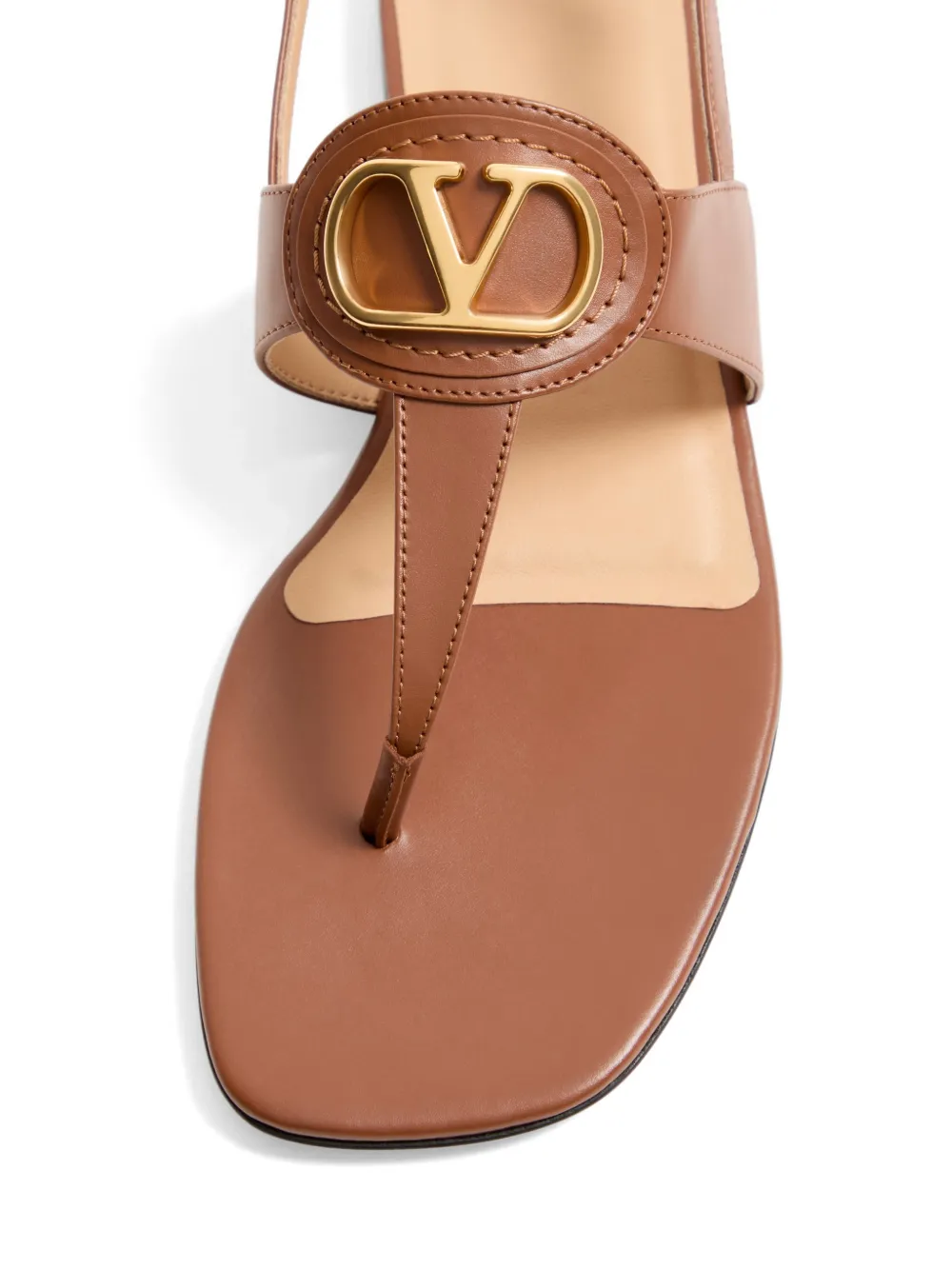 Valentino Garavani VLogo Signature kalfsleren sandalen Bruin