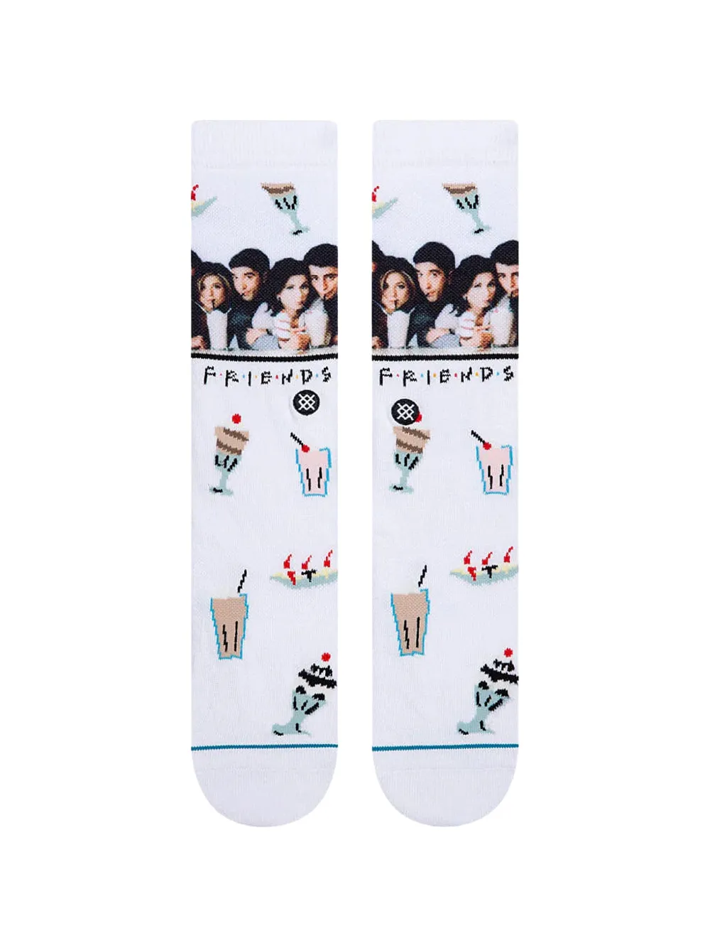 Stance Friends sokken met grafische print Wit