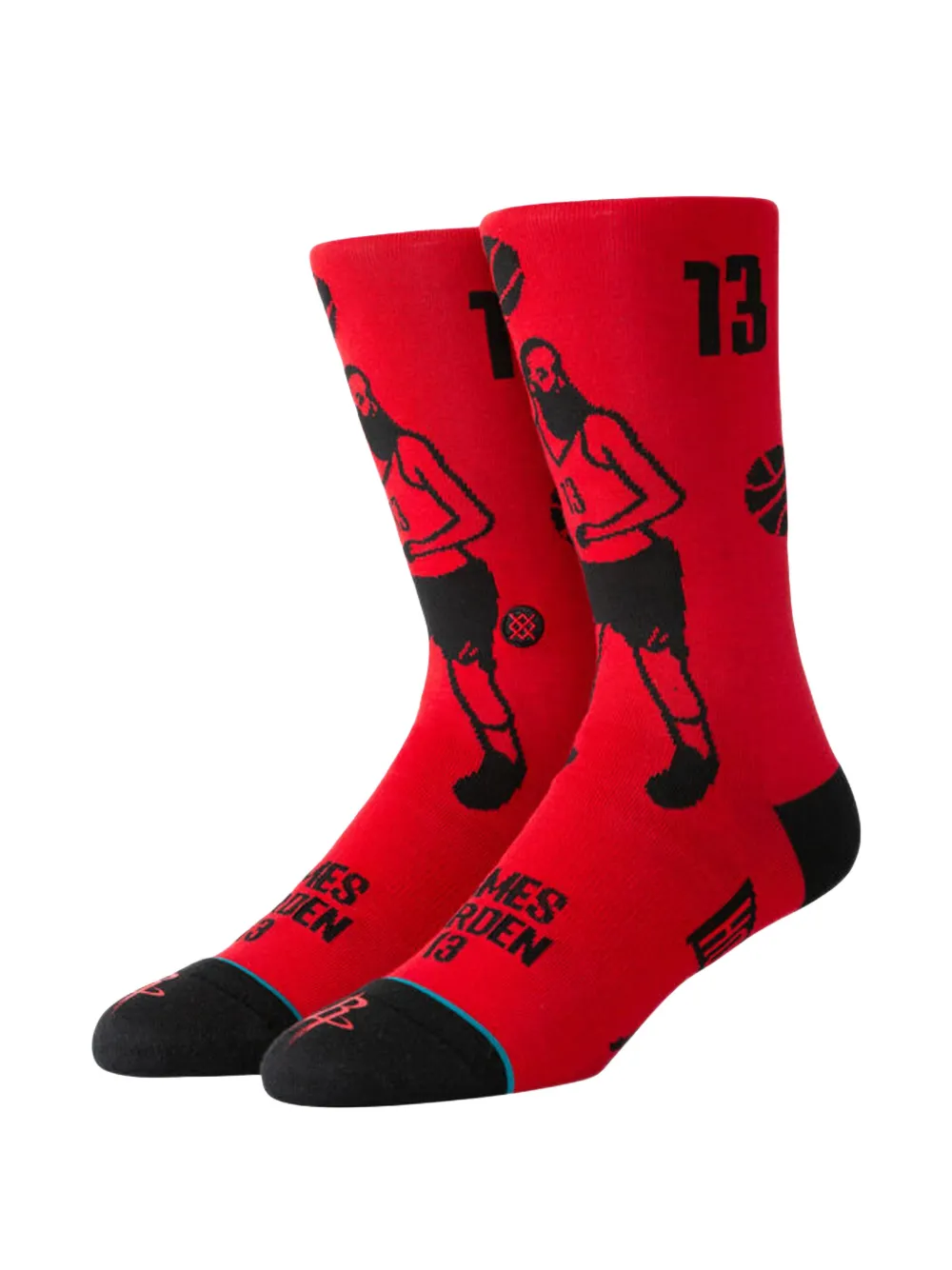 Stance x NBA James Harden Stencil sokken Rood