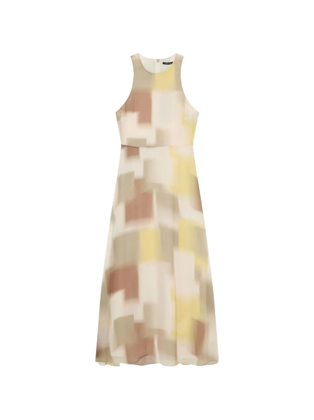 Armani Exchange abstract-print sleeveless midi dress