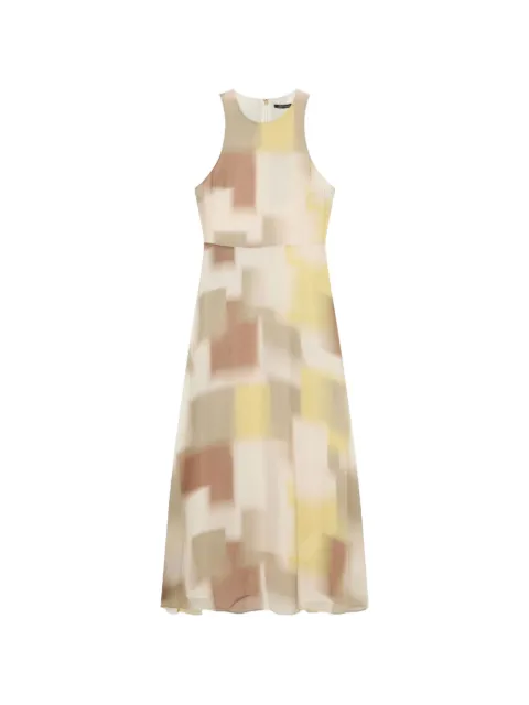 Armani Exchange abstract-print sleeveless midi dress