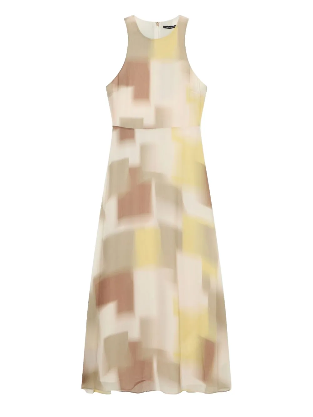 Armani Exchange Midi-jurk met abstracte print Beige