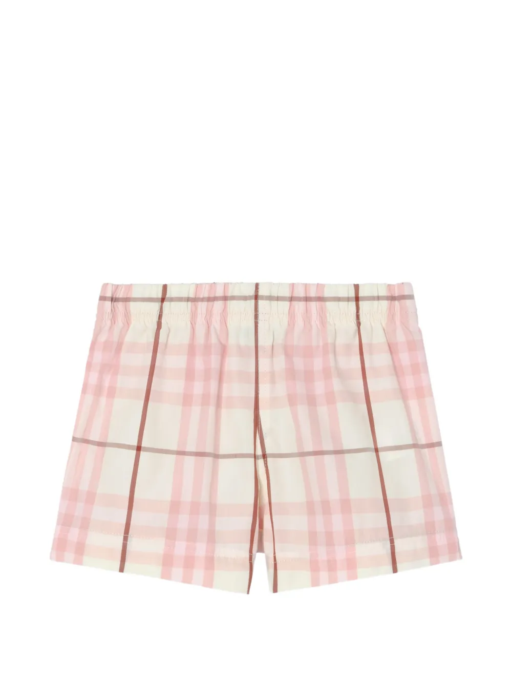Burberry Kids Shorts in cotone Check - Toni neutri