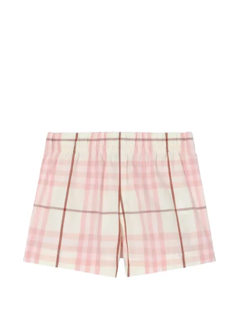 Burberry Kids Check cotton shorts