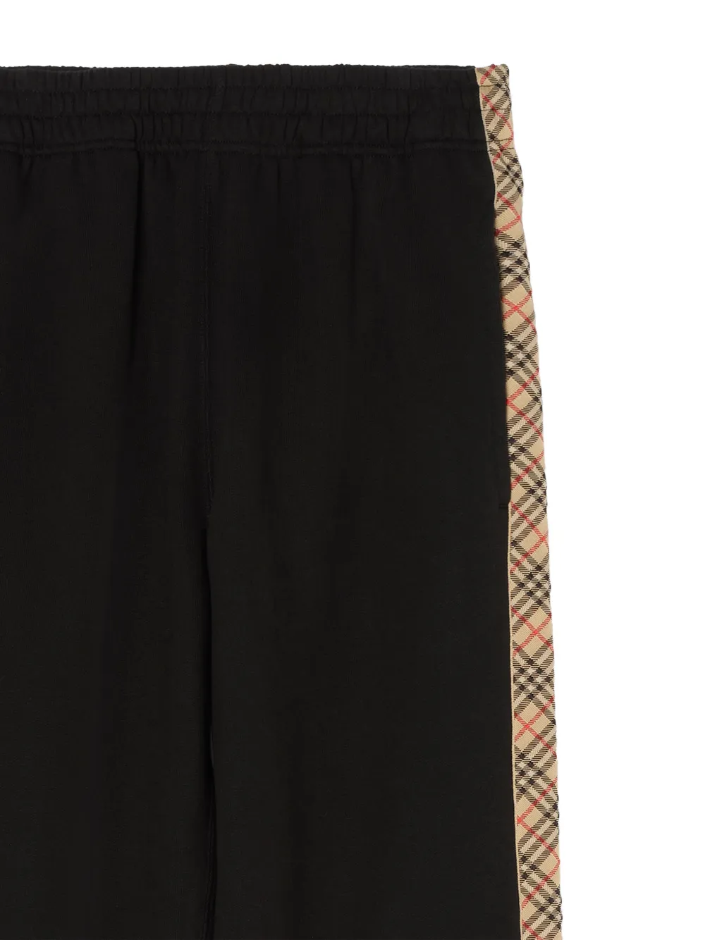 Burberry Katoenen trainingsbroek met geruite afwerking Zwart