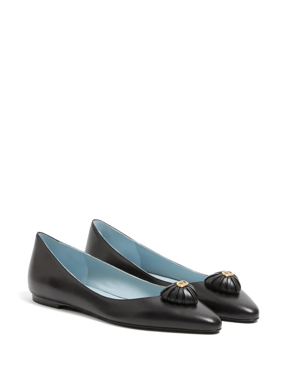 Valentino Garavani Coeur Royal VLogo Signature ballerina's Zwart