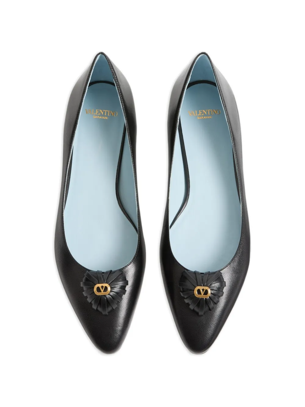 Valentino Garavani Coeur Royal VLogo Signature ballerina's Zwart
