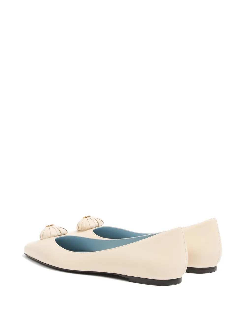 Valentino Garavani Coeur Royal VLogo Signature ballerina's Beige