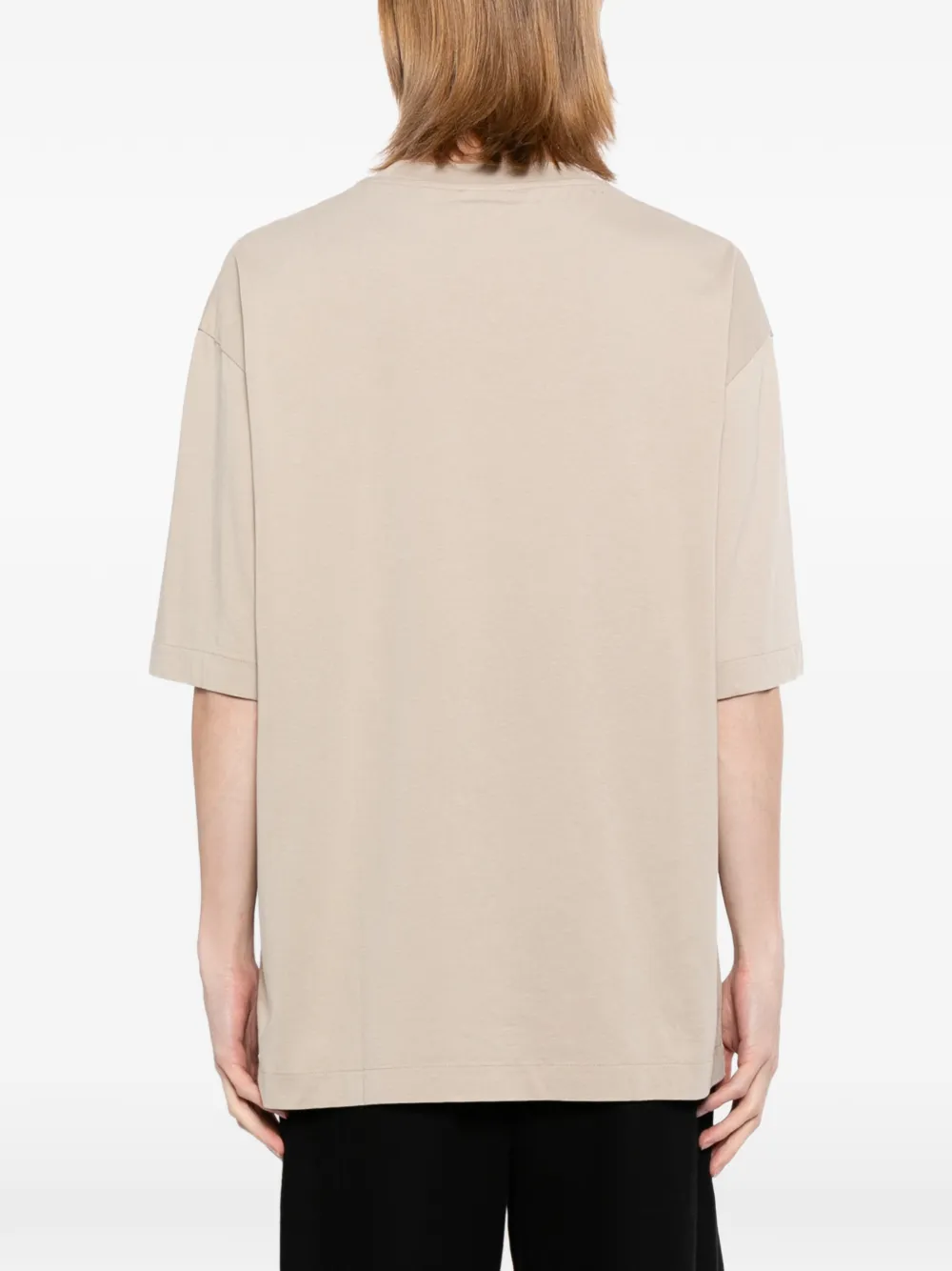 Off-White Katoenen T-shirt met logoprint Beige
