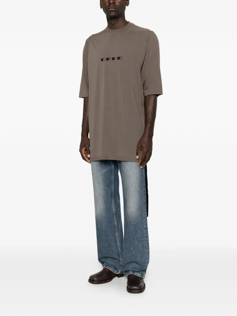 Rick Owens DRKSHDW Jumbo logo-print T-shirt Grijs