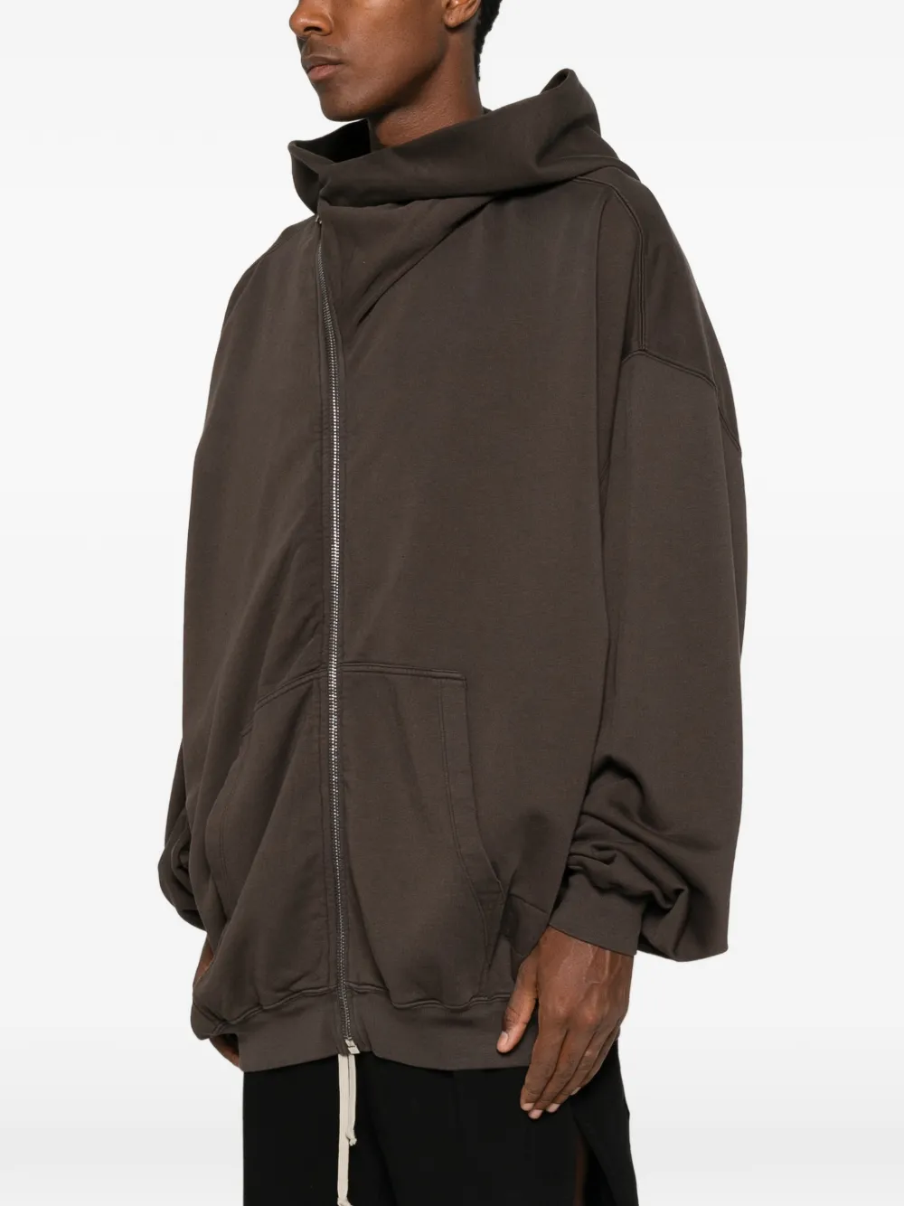 Rick Owens DRKSHDW Mountain hoodie met rits Bruin