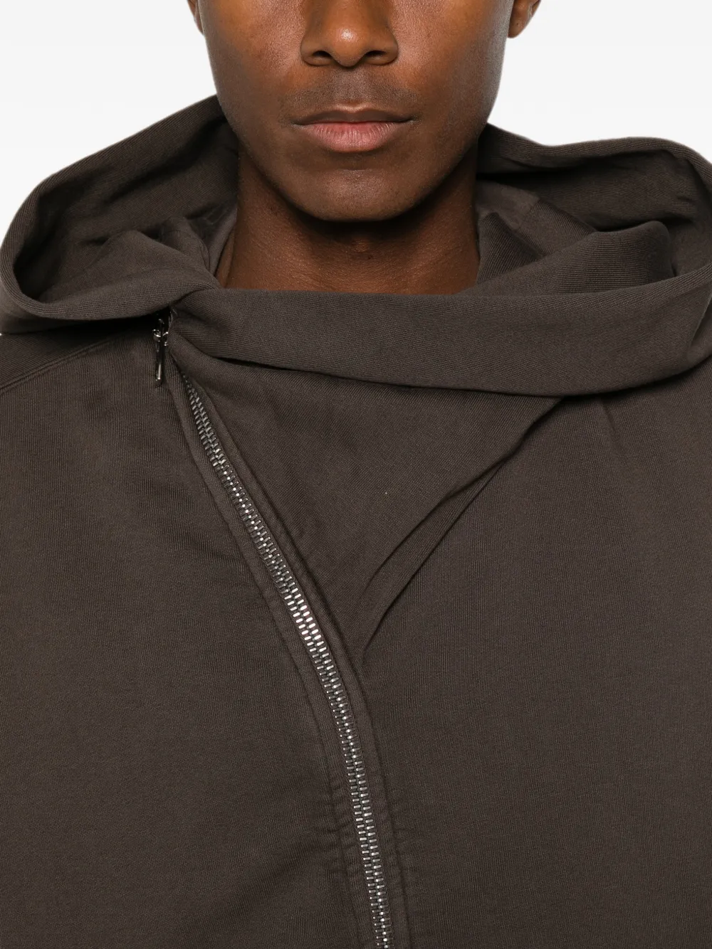 Rick Owens DRKSHDW Mountain hoodie met rits Bruin