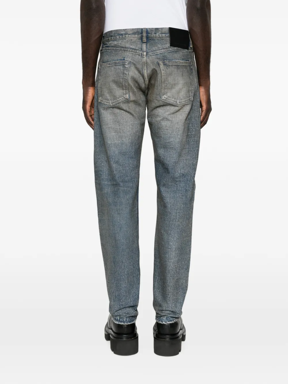 Rick Owens DRKSHDW Krist Wash gerafelde jeans Blauw