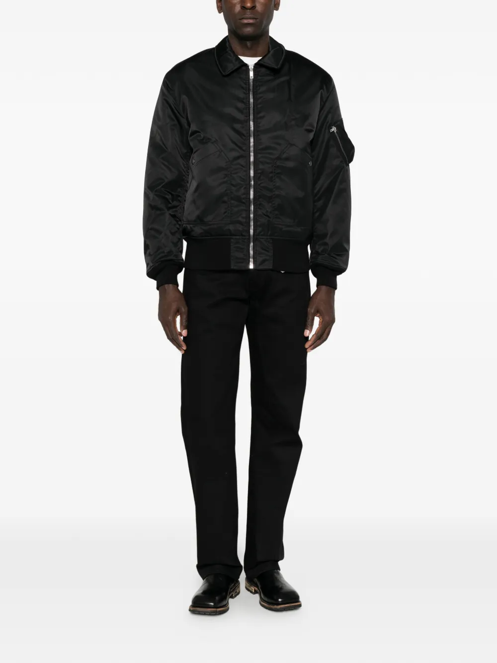 Rick Owens DRKSHDW Flyers JKT bomberjack met rits Zwart