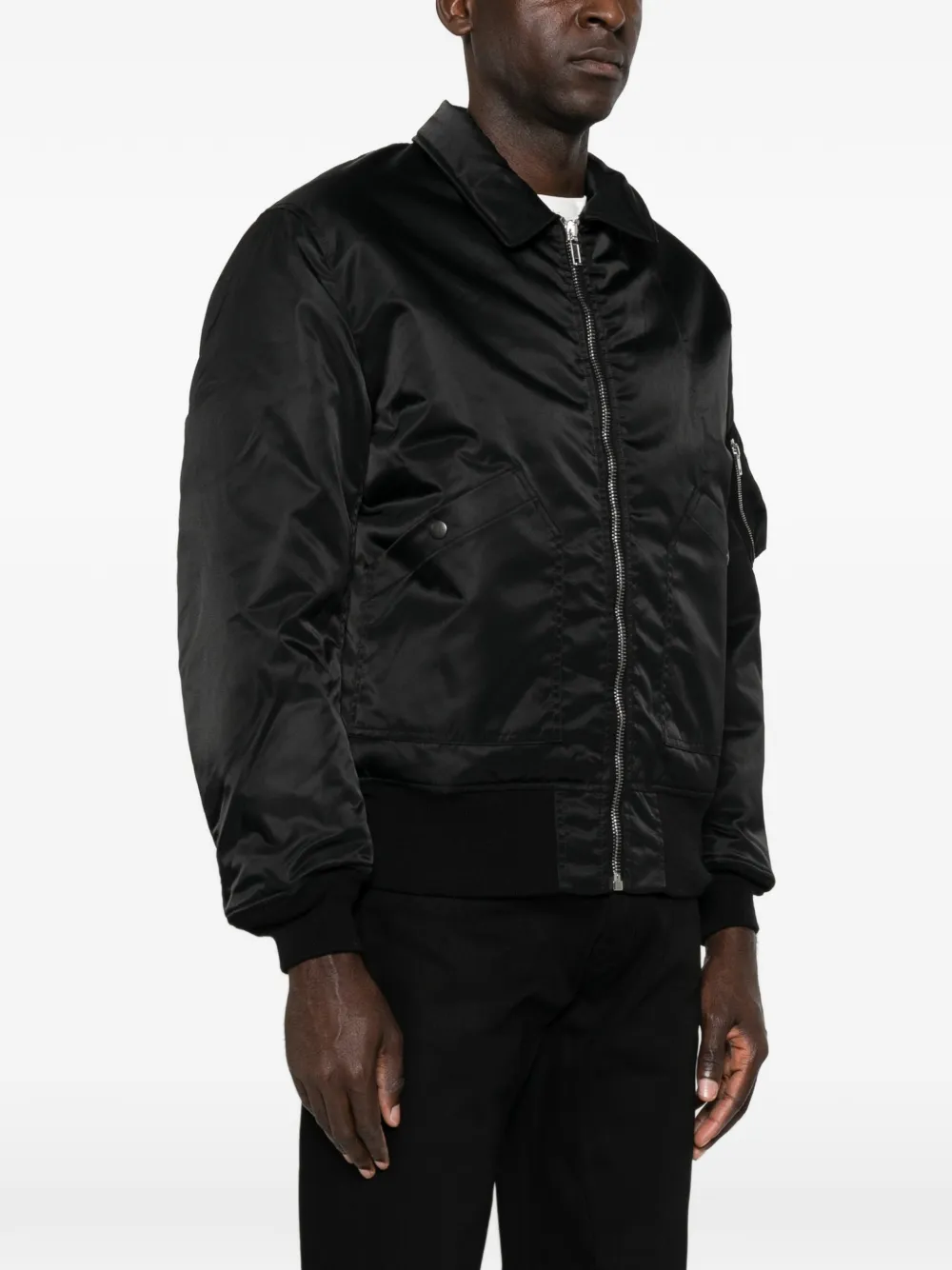 Rick Owens DRKSHDW Flyers JKT bomberjack met rits Zwart
