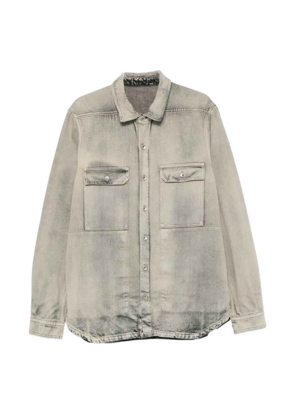 Rick Owens DRKSHDW faded denim jacket - Grau