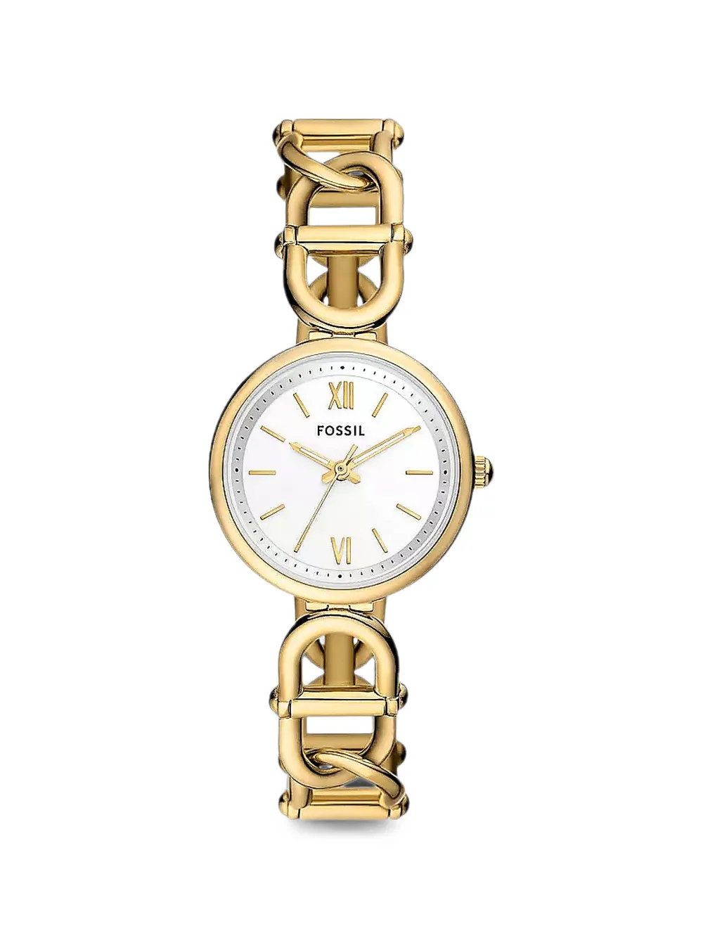 FOSSIL Carlie chain-link 30mm watch - Argento