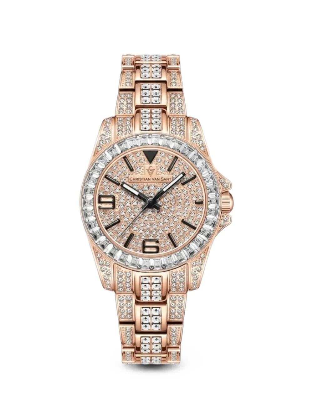 CHRISTIAN VAN SANT Majestic crystal-embellished 31mm watch - Rosa