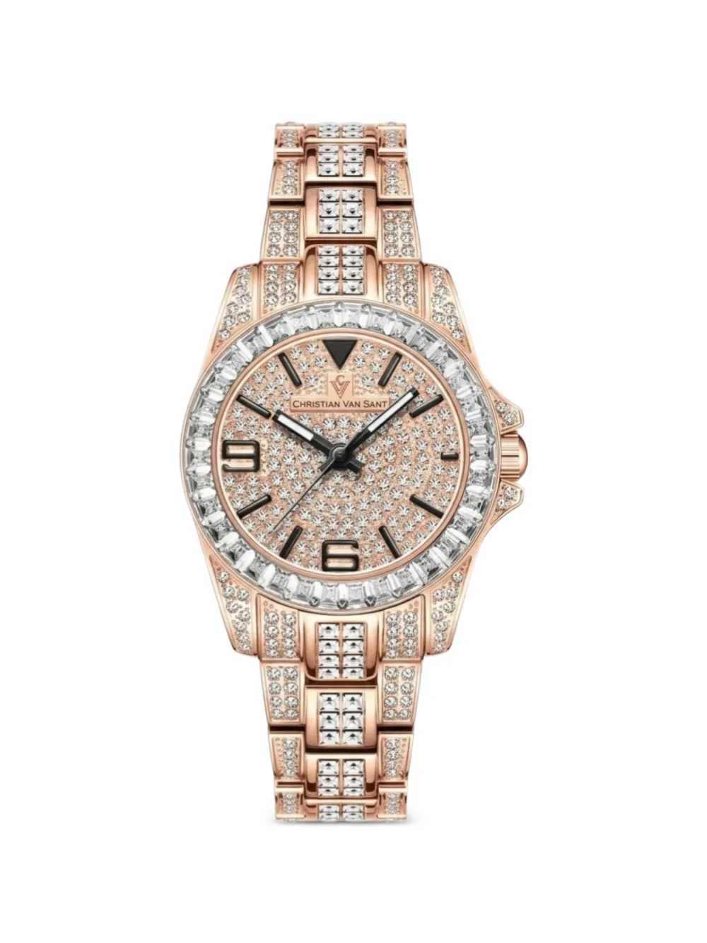 CHRISTIAN VAN SANT Majestic crystal-embellished 31mm watch - Rosa