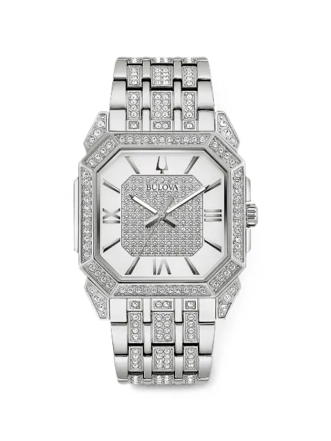 Bulova Octava crystal-embellished 40mm watch