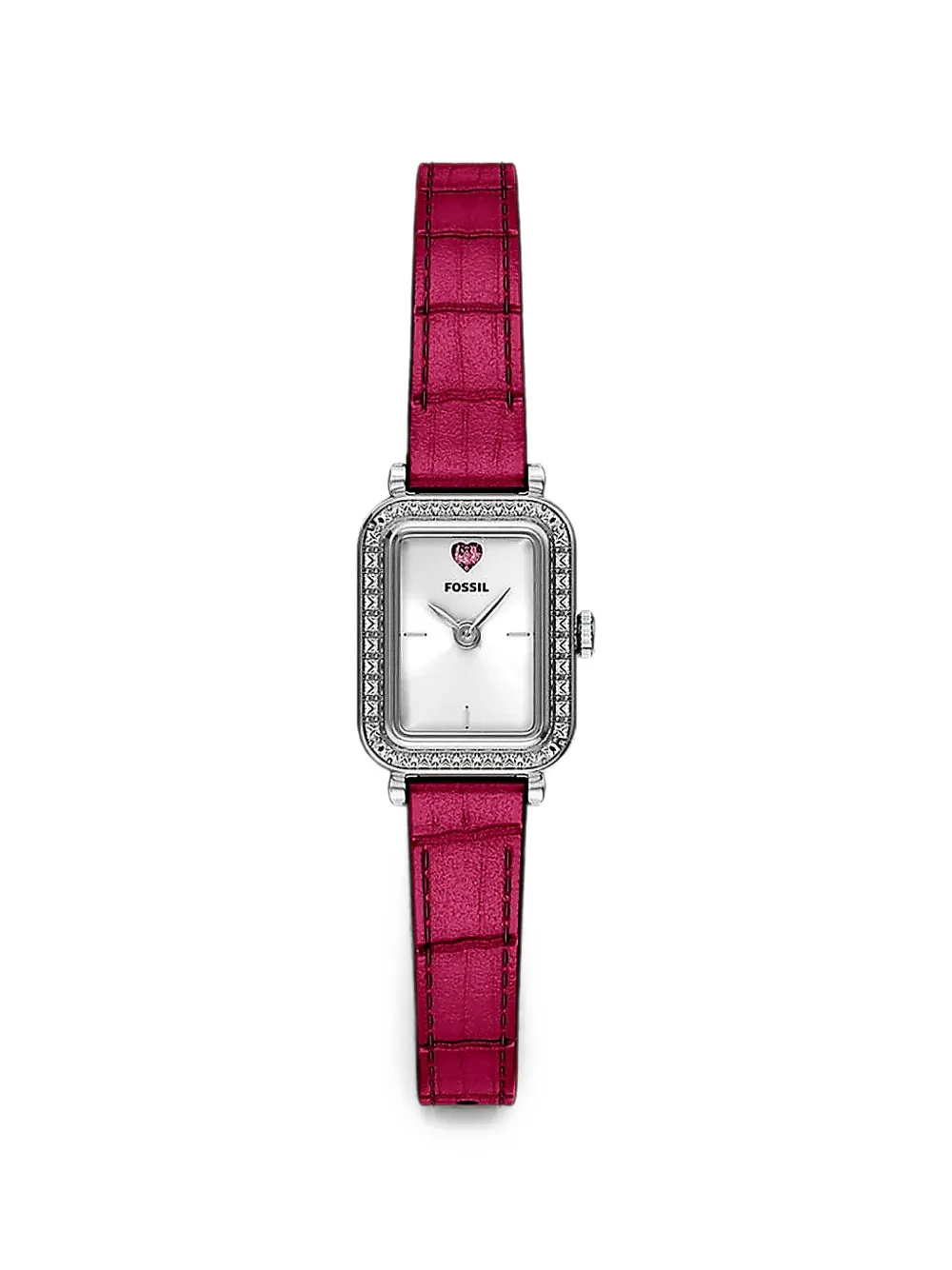 FOSSIL Raquel heart-motif 18mm watch - Argento