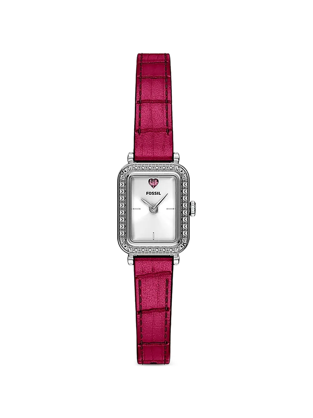 FOSSIL Raquel heart-motif 18mm watch - Argento