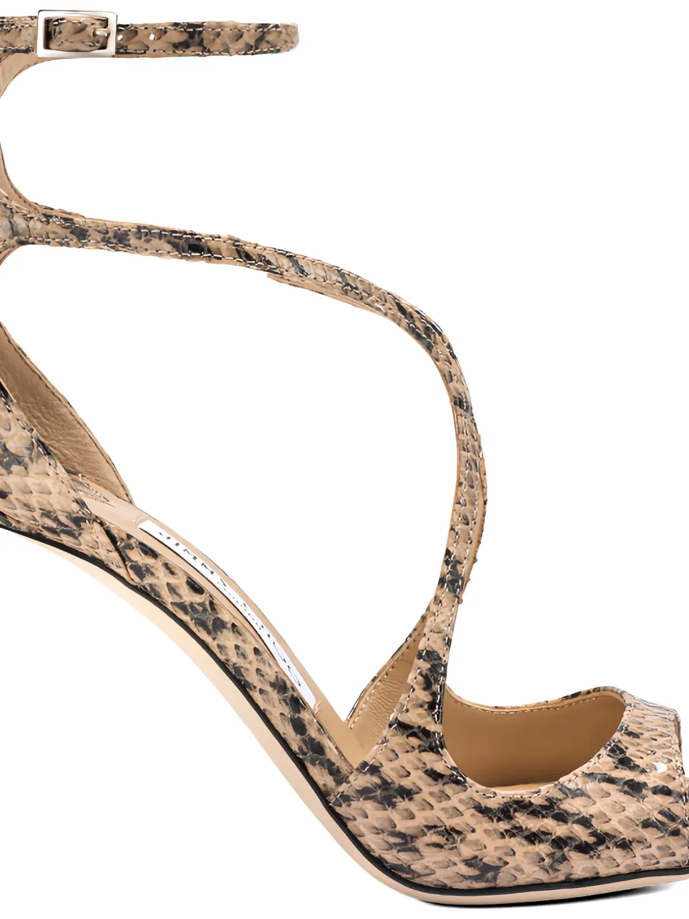 Jimmy Choo Azia snakeskin-effect sandals Beige