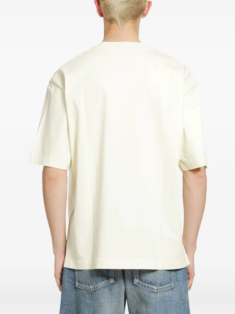 Off-White T-shirt met logoprint Groen