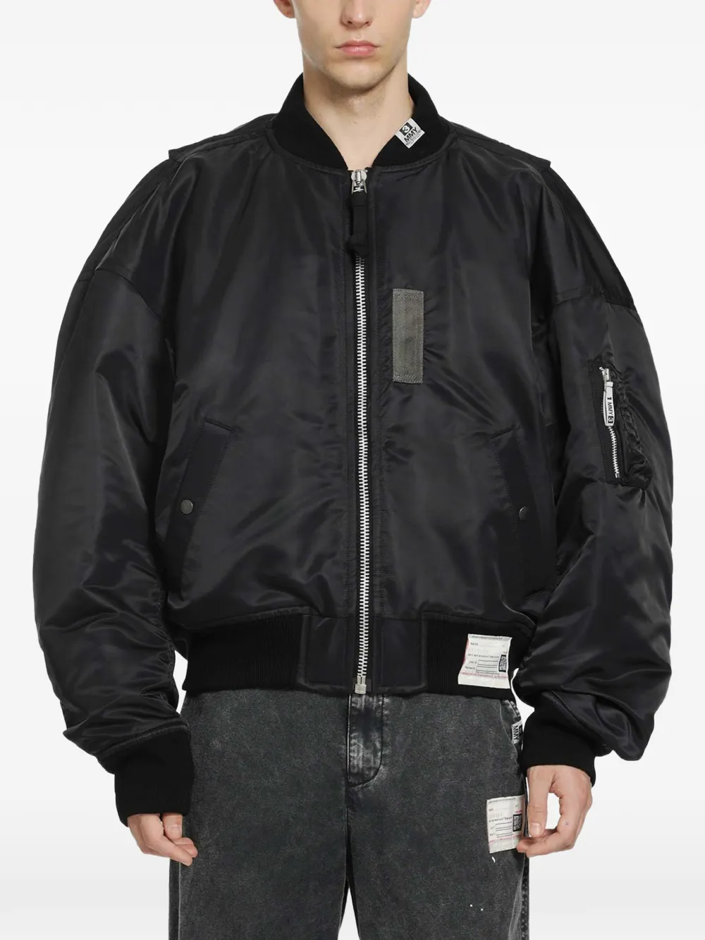 Maison MIHARA YASUHIRO vest-combined bomber jacket - Black