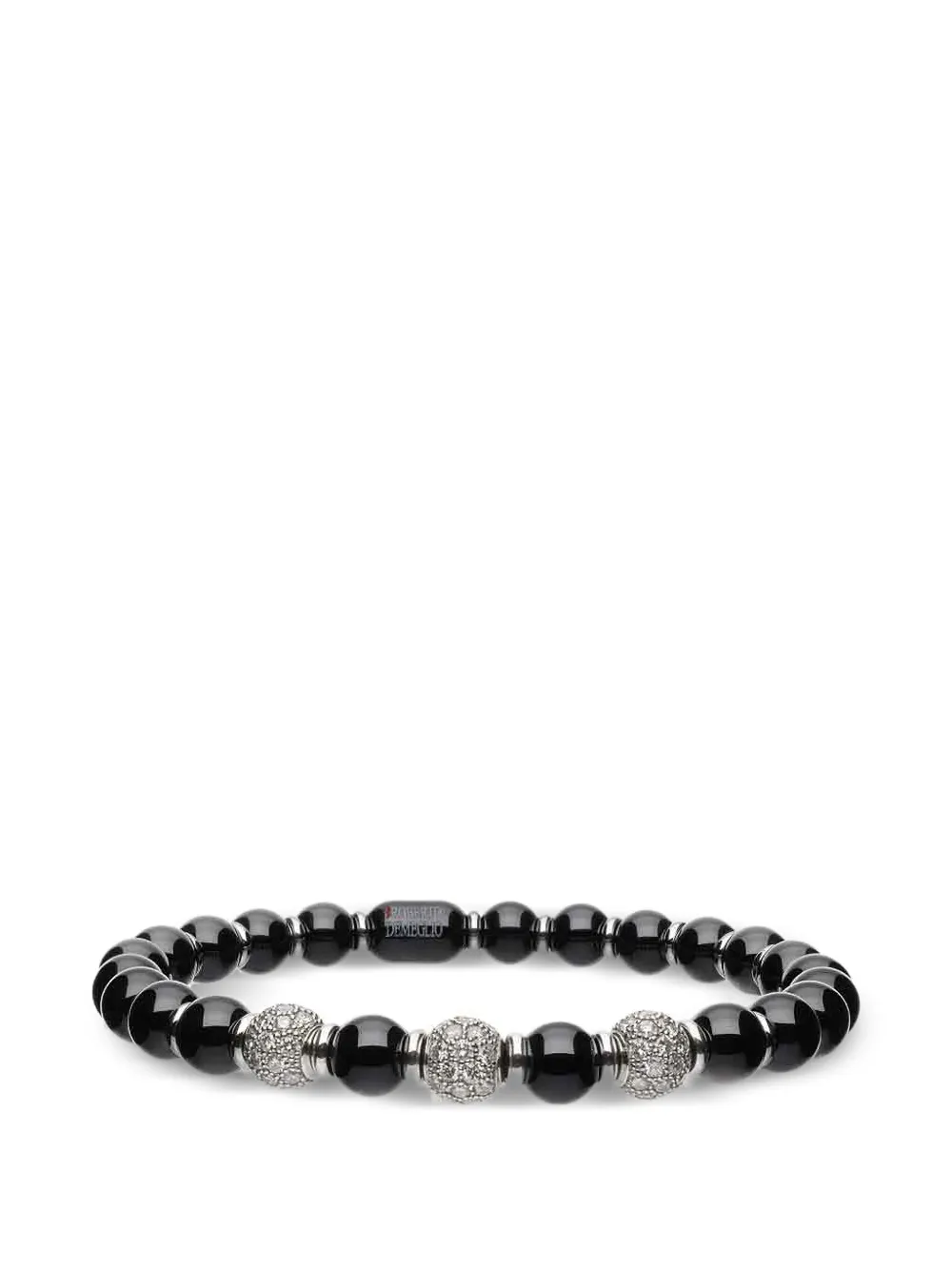 Roberto Demeglio Bracciale Sfera con diamanti - Nero