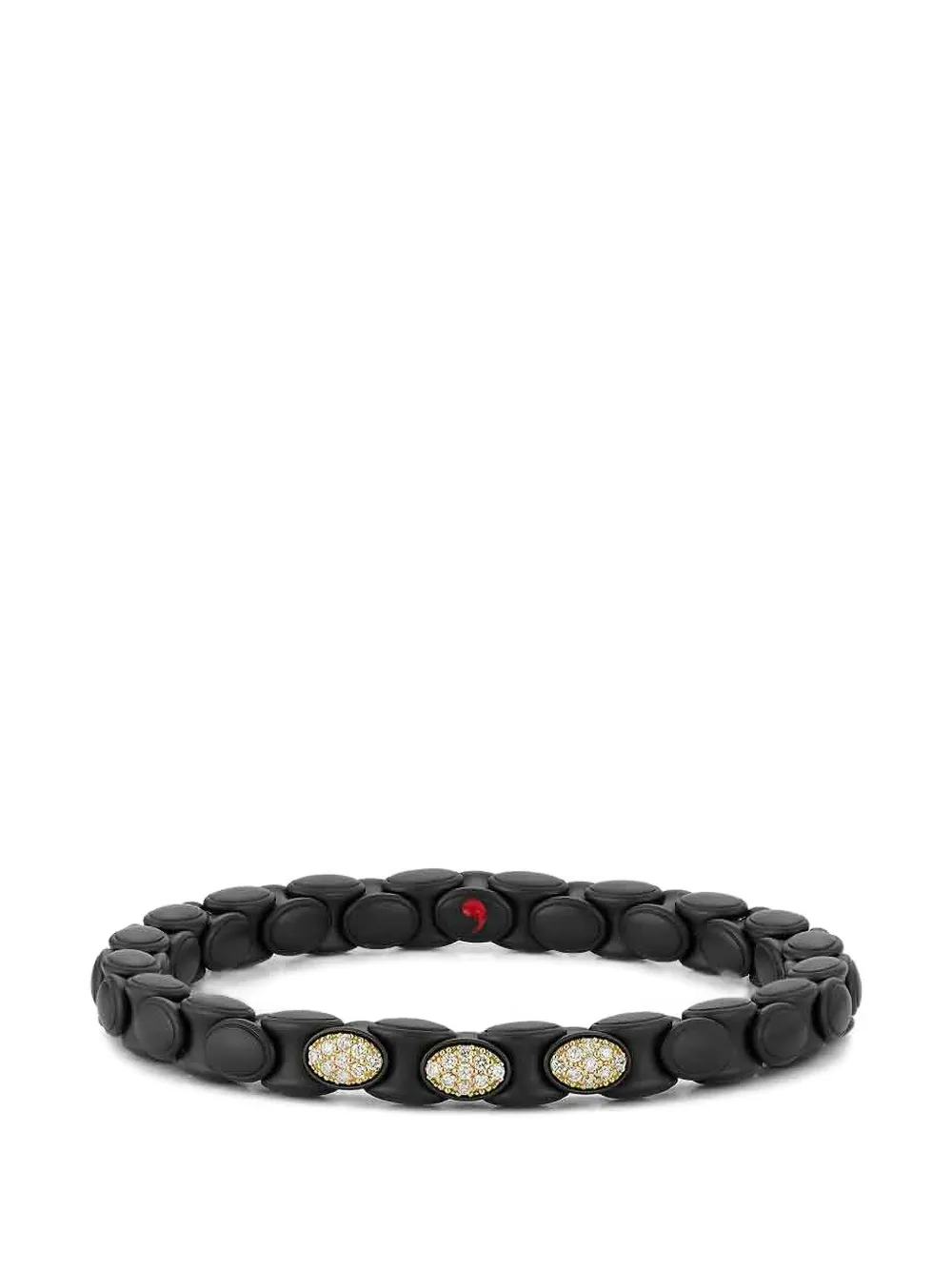 Roberto Demeglio Bracciale Anaconda con diamanti - Nero